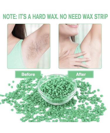 Showvigor Hard Wax Beads for Hair Removal - 4 Colors, 4 Bags - Brazilian Bikini Face Body Legs Back At Home - Blue Pearl Beads - 400g with 10 Wax Sticks - Buy Online on SooperMarket.com