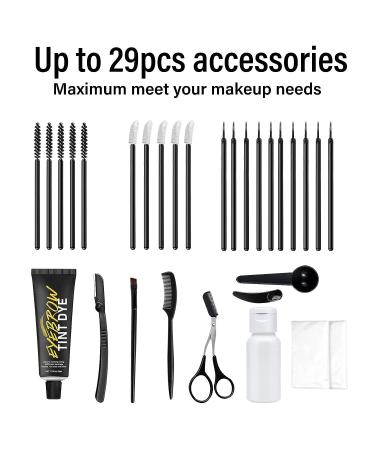 Black Eyebrow & Eyelash Color Kit for Salon & Home Use - Buy Online on SooperMarket.com