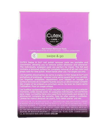 Cutex Swipe and Go Nail Polish Remover Pads - Pack of 2 | Convenient and Easy-to-Use - Buy Online on SooperMarket.com