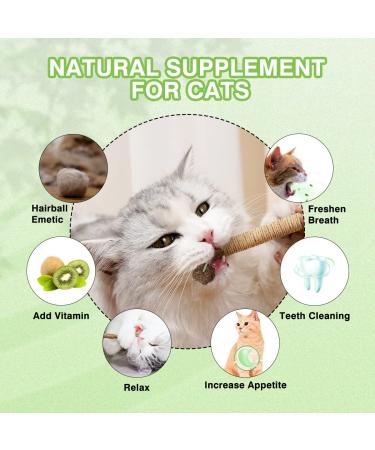 AGYM Cat Silvervine Stick Toy Set - Natural Chew Toys for Cats | Promotes Dental Health, Relaxation, and Digestion | Non-Addictive and Safe | 4 Pack - Buy Online on SooperMarket.com