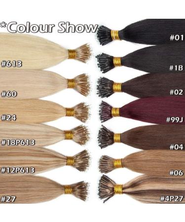 Nano Ring Hair Extensions 22inch 1g/s Pre Bonded 50g Nano Tip Bondings 100% Real Remy Human Hair #613 Bleach Blonde - Buy Online on SooperMarket.com