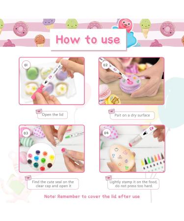 12pcs Edible Food Coloring Pens - Fine&Thick Tip, Food Grade Decorator Pen for Cookies, Fondant, Easter Eggs - Edible Gourmet Writer - Buy Online on SooperMarket.com