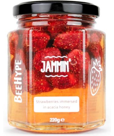 BeeHype Jammin Strawberries in Pure Acacia Honey with Vitamins Minerals and Antioxidants 6 x 220g Jammin Pack of 6 - Buy Online on SooperMarket.com