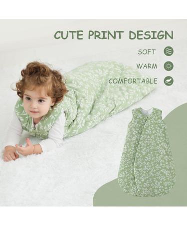 Looxii 3.5 TOG 100% Cotton Baby Sleeping Bag | Newborn Sleepsack for Boys and Girls 12-18 Months | Soft Wearable Blanket | Green Leaf Design - Buy Online on SooperMarket.com