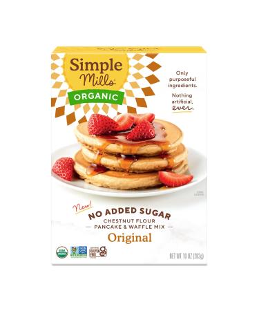 Simple Mills Organic Chestnut Flour Pancake & Waffle Mix Original No Added Sugar 10 oz (283 g)