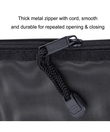 6-Piece Cosmetic Pocket Set - A5 & A6 Black Zip Bags for Travel | Stylish Pencil Case & Hanging Organizer - Buy Online on SooperMarket.com