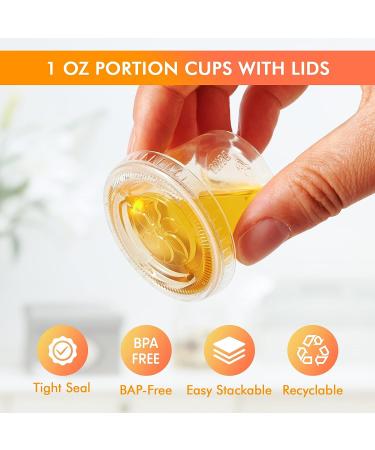 Turbo Bee 1oz Portion Cups with Lids - 200 Sets | Jello Shot & Sauce Containers - Buy Online on SooperMarket.com