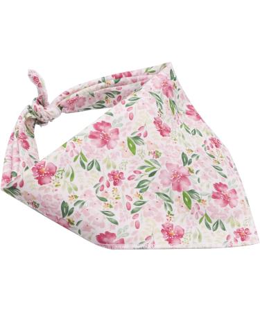Lionet Paws Dog Bandana - Pink Flower Triangular Scarf for Small Medium & Large Dogs | Stylish Headscarf for Pets (Pack of 1) - Buy Online on SooperMarket.com