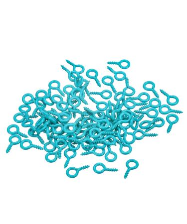 uxcell 300Pcs Small Screw Eye Pins Hooks Mini Eyelets Screws Threaded, 5x10x1.2mm Self Tapping Screw for Jewelry Making Findings DIY Crafts, Blue 5x10x1.2mm Blue
