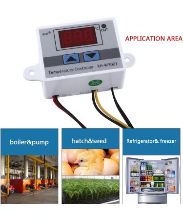 High Precision Digital Temperature Controller for Reptiles - 12V Thermostat Module with Probe | Intelligent LED Display - Buy Online on SooperMarket.com