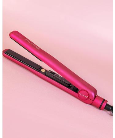 NuMe Fashionista Hair Straightener - Tourmaline Ceramic Flat Iron with Smart Memory & Auto Shut Off - Professional Salon Styling in Purple - Buy Online on SooperMarket.com