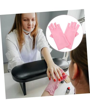 Mikinona UV NAIL GLOVES 1 Pair Nail Gloves Protective Gloves Nail Art Uv Gloves Nails Gel Nail Uv Gloves Gel for Nails Nail Fingerless Mittens Spandex Nail Polish Sun Protection Pink - Buy Online on SooperMarket.com