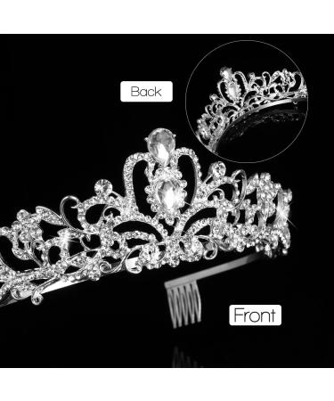 Crystal Tiara 2 Pack - Rhinestone Crown Headbands for Weddings & Birthdays | Elegant Bridal Accessories - Buy Online on SooperMarket.com