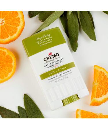 Cremo Anti-Perspirant & Deodorant No. 02 Sage & Citrus - 2.65 oz | Long-Lasting Protection - Buy Online on SooperMarket.com