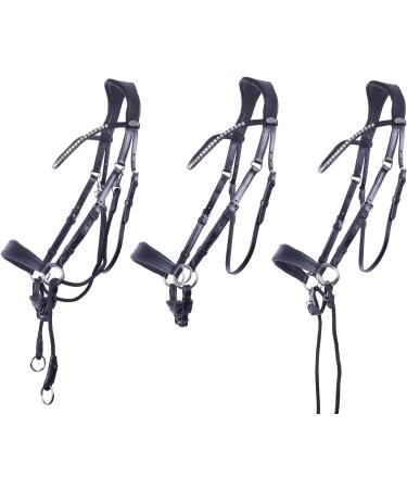 QHP Bitless Bridle Sunna - Pony Size Black | International Shipping Available - Buy Online on SooperMarket.com