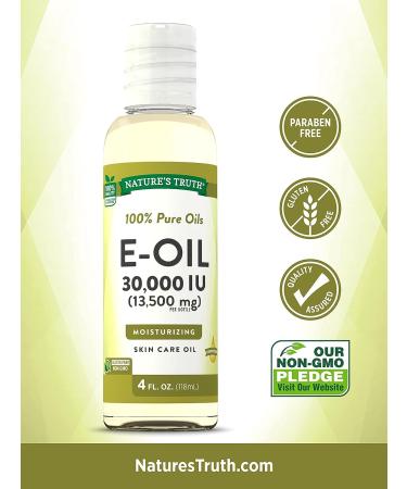 Nature's Truth Vitamin E Oil 30000 IU 4 oz | 100% Pure Lemon Scented | GC/MS Tested - Buy Online on SooperMarket.com