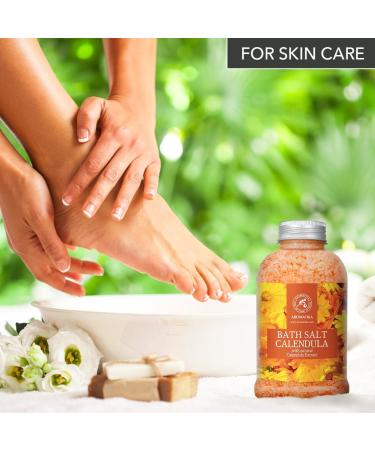 Ringle Flowers Bathing Salt 600g - Natural Marigold Oil Mineral Salt & Aromatherapy for Relaxation & Beauty - Buy Online on SooperMarket.com