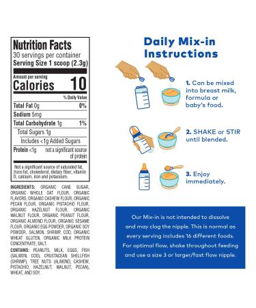 SpoonfulONE Food Allergen Introduction Mix-Ins for Babies 4+ Months | Certified Organic (30 Day Supply) - Buy Online on SooperMarket.com