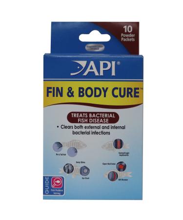 API FIN & Body Cure Freshwater Fish Powder Medication 10-Count Box