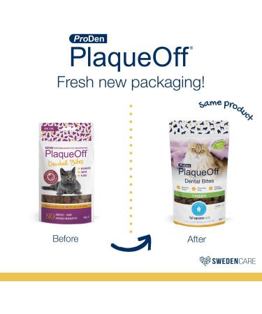 ProDen PlaqueOff Dental Bites Cat 60 g For Cats Bad Breath Plaque Tartar Brown package may vary - Buy Online on SooperMarket.com