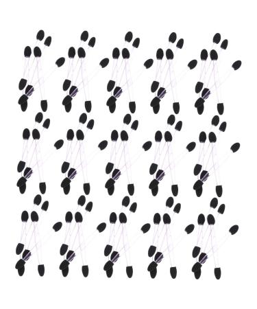 HAPINARY 100pcs Eye Shadow Stick Eyeshadow Cosmetic Sponge Applicator Eyeliner Brush Emulsion 7.5x0.5cm Black