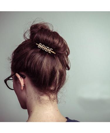 Bridal Hair Clips & Pins - Vintage Rhinestone Letter Accessories for Bride | Wedding Hairpieces for Bachelorette Party - Buy Online on SooperMarket.com