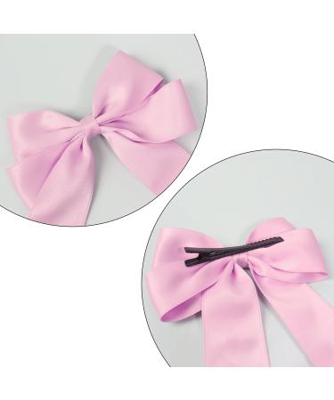 2 Pack Bow Hair Clips Pink Hair Bows for Women Girls Large Bow Clips Hair Barrette Hair Accessories Cherry Pink - Buy Online on SooperMarket.com
