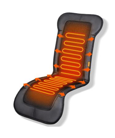 Heated Seat Cover Longer PU Leather Seat Cushion with Fast Heat to Promote Blood Circulation Relieve Fatigue