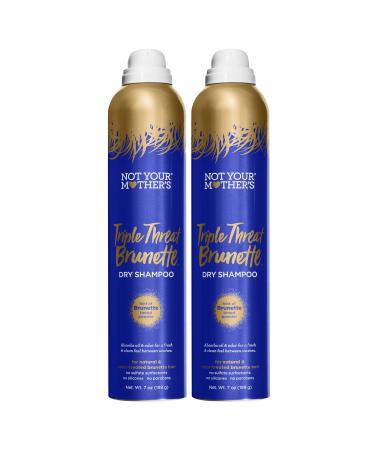 Not Your Mother's Triple Threat Brunette Dry Shampoo (2-Pack) - 7 oz - Tinted Dry Shampoo for Brunettes - Absorbs Excess Oil and Extends Hair Color