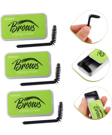 CANIGHT 3 Sets Natural Mascara Brow Shaping Soap Makeup Accessory Eyebrow Styling Soap Gel Texture - Buy Online on SooperMarket.com