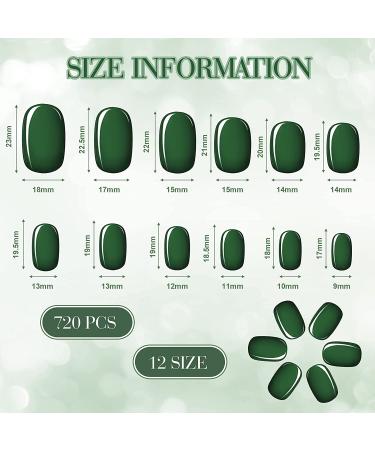 720 Short False Nails Medium Square Coffin Press on Nails Glossy Dark Color - DIY Full Cover Artificial Fake Nails for Women Girls - Buy Online on SooperMarket.com