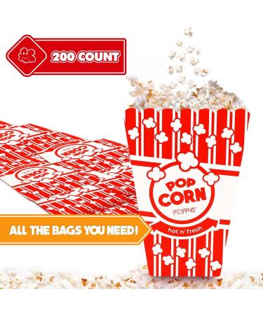 Poppy's Large Popcorn Boxes 200 Pack 46 Oz Concession-Grade Popcorn Buckets Popcorn Machine Accessories for Popcorn Bars Movie Nights Concessions - Buy Online on SooperMarket.com