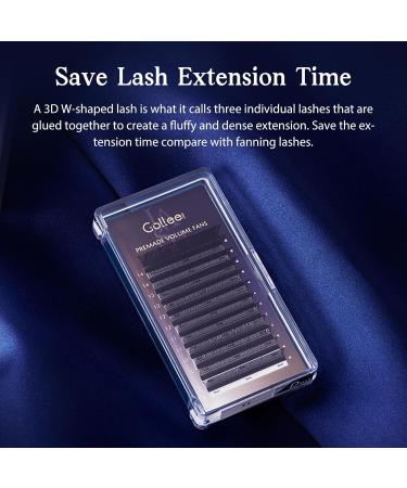 3D Premade W-shaped Eyelash Extensions - D Curl 0.07 | Volume Lashes Mixed Tray 8-14mm | Hybrid Fanning Lashes - Buy Online on SooperMarket.com