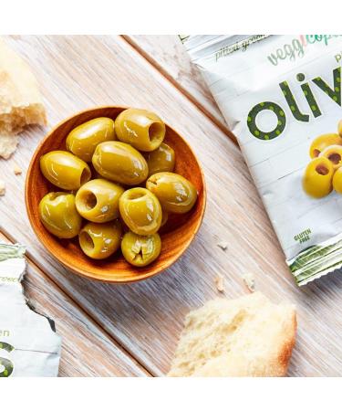 Veggicopia Green Pitted Snack Olives from Greece 1oz 12-pack | Keto & Whole30 Approved | Brine-free & Paleo-Friendly | Shelf-Stable Green Olives - Buy Online on SooperMarket.com