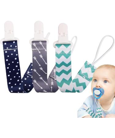 Teksome Schnullerleine | Fabric Pacifier Clips for Babies Toddlers & Kids | Soft Bite Ring | Secure Toy Clips - Buy Online on SooperMarket.com