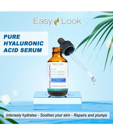 Pure Hyaluronic Acid Serum - Anti-Aging for Face Reduces Fine Lines Dark Spots & Hydrates Dry Skin - 2 oz - Buy Online on SooperMarket.com