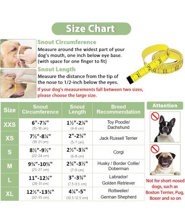 Adjustable Soft Dog Muzzle - Ideal for Small Medium & Large Dogs | Prevent Biting Licking Chewing | Perfect Fit for Snouts 9 -10 | International Shipping - Buy Online on SooperMarket.com