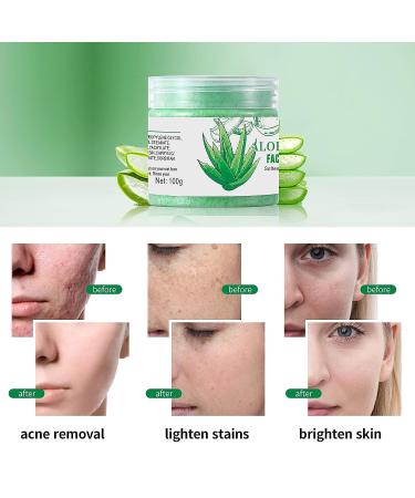 Organic Aloe Vera Facial Scrub | Exfoliating Face Wash for Acne | Brightening Exfoliator for Women & Men - Buy Online on SooperMarket.com