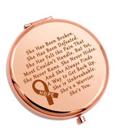 Cancer Survivor Gift Inspirational Birthday Gifts Compact Mirror Breast Cancer Awareness Gifts for Women Cancer Patient Post Recovery Gift Surgery Chemotherapy Post Surgery Gifts Personal Mirror