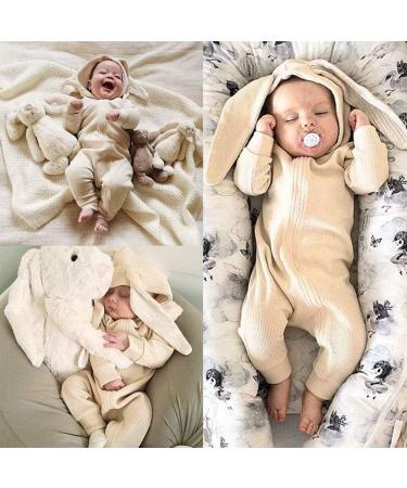 Kids Tales Newborn Baby Winter Rabbit Ear Hooded Romper 18-24 Months - Apricot - Buy Online on SooperMarket.com