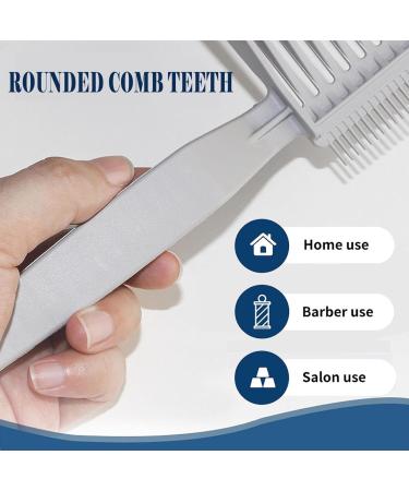 2 Pcs Blend Fade Comb Set | Anti-static Heat Resistant Barber Combs for Fades | Hair Salon & Styling Tools (Black/Grey) - Buy Online on SooperMarket.com