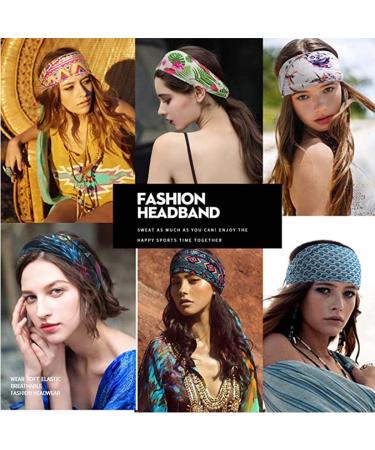 Boho African Headbands - Elastic Wide Knot Hair Bands for Women & Girls | Yoga & Outdoor Accessories - Buy Online on SooperMarket.com