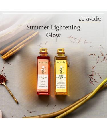 AURAVEDIC Skin Lightening & Kumkumadi Oil 100ml Duo for Radiant Skin - Buy Online on SooperMarket.com