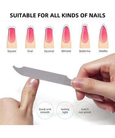 Stainless Steel Metal Nail File - Double Side Fingernail Toenail Files - Pedicure Tool for Salon and Home Manicure - 10 Count - Buy Online on SooperMarket.com