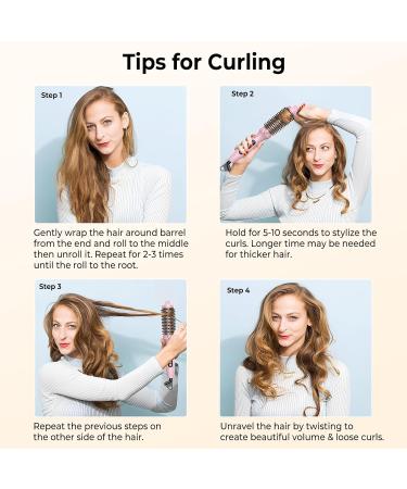 Thermal Brush 1.5 in Volumizing Brush Curling Iron Heated Curling Brush Ceramic Tourmaline Ionic Curling Comb Dual Voltage Travel Curling Iron with Brush LCD Display 10 Temperatures Heated Round Brush Pink - Buy Online on SooperMarket.com