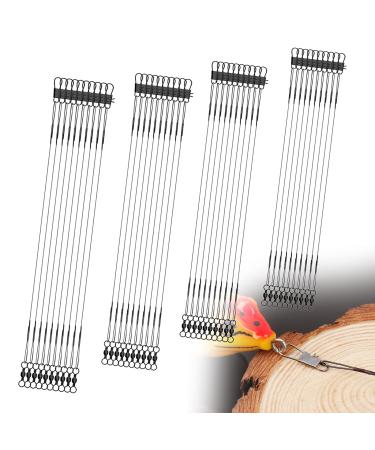 Zoe Tekway 40 pieces of fishing anti-bite anti-winding stainless steel leaders with vertebrae for salt water and fresh water accessories for sea fishing