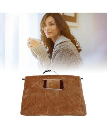 Heated Warm Scarf - 5V Low Voltage USB Flannel Heating Blanket for Home & Office - Safe & Multifunctional | Brown - Buy Online on SooperMarket.com