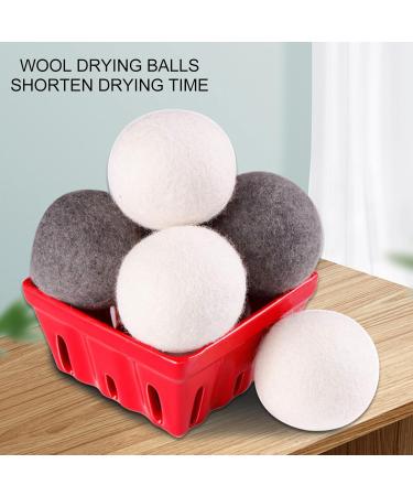 Fabric Softener Ball Skin Friendly 6 Pieces Static Reduction Safe Reusable Wool Drying Balls Bag Packed for Clothes (6cm) - Buy Online on SooperMarket.com