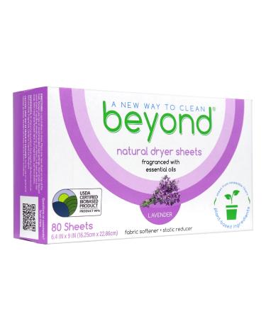 Beyond Natural Dryer Sheets. Eco-Friendly with Recyclable Packaging. (1-80ct Box)