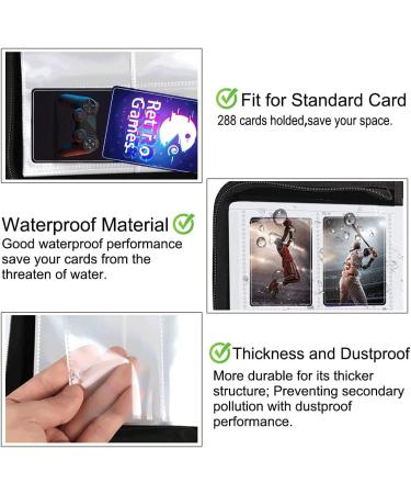 POKONBOY 288 Pockets Trading Card Sleeves - 9-Pocket Binder Sheets for Standard Size Cards - Sport, Game, Business Card Storage - Buy Online on SooperMarket.com